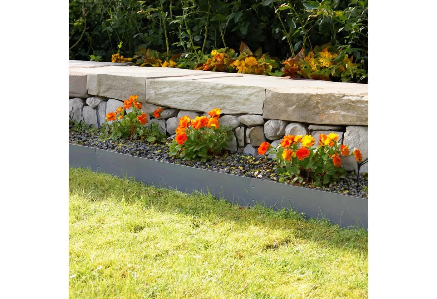 UNUS GARDEN Beeteinfassung Metall Anthrazit 500x14 cm - Bild 4
