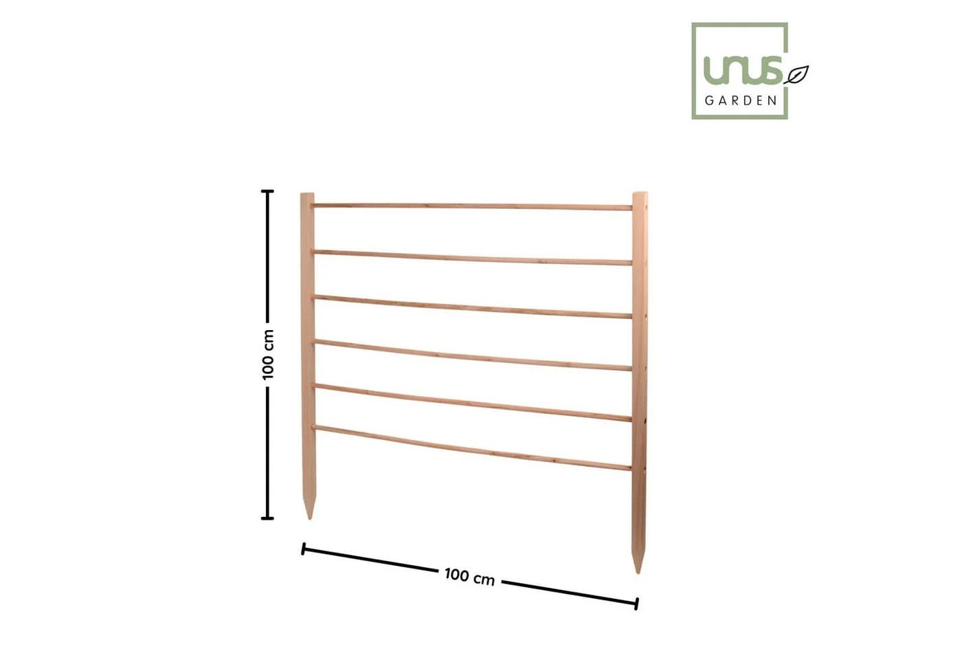 UNUS GARDEN Spalier Rankhilfe Leiter aus Holz Natur 100cm - Bild 4