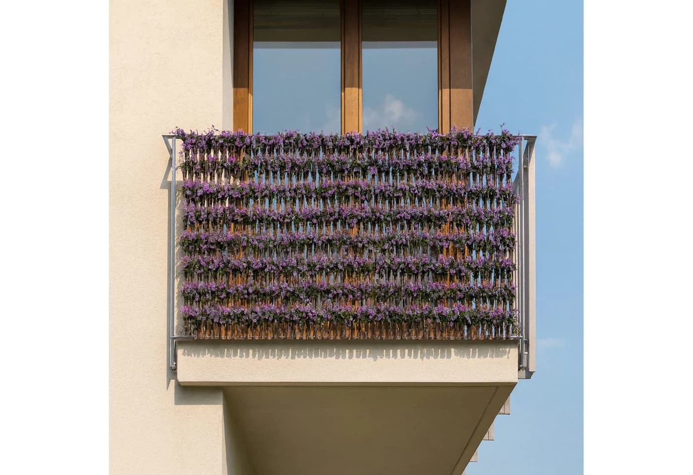 UNUS GARDEN Rankgitter Sichtschutz Weide mit Blättern Lila