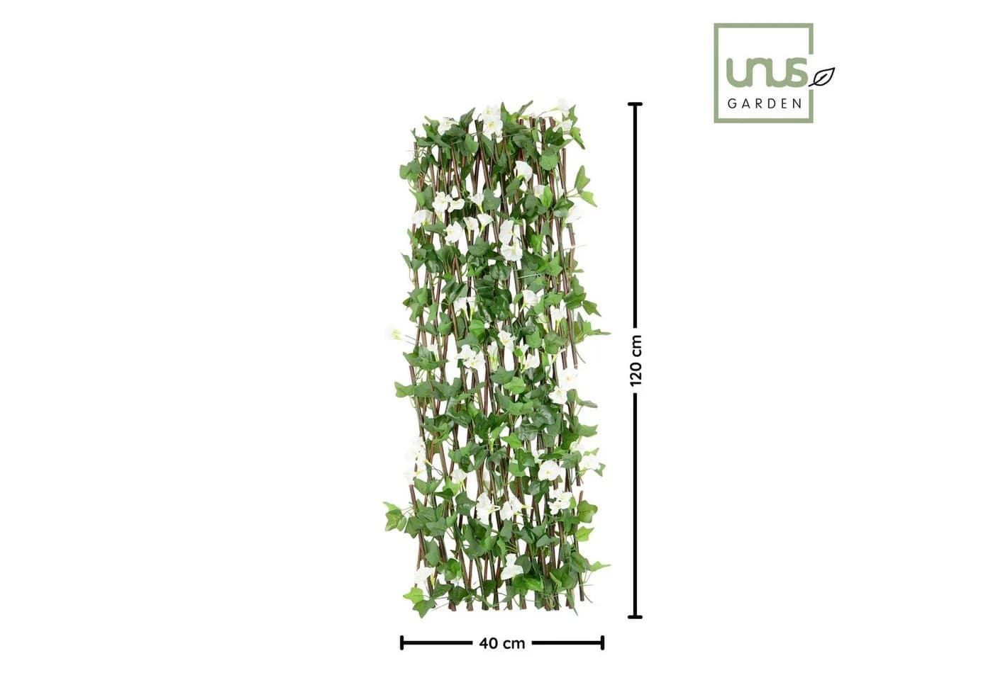 UNUS GARDEN Rankgitter Sichtschutz Weide mit Blättern und Blüten - Bild 5