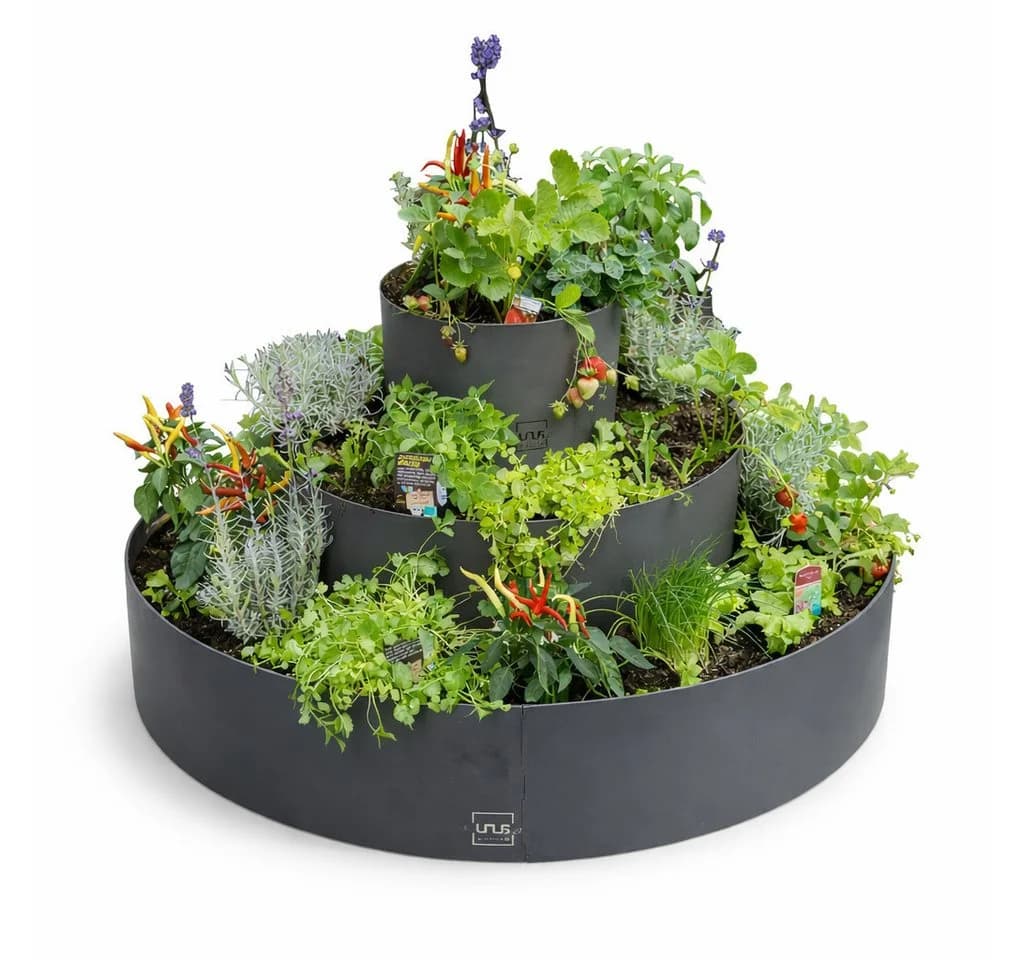 UNUS GARDEN Kräuterschnecke Rostoptik Metall - Bild 2