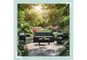 relaxdays Gartenlounge-Set 4-teilig Grau/Schwarz PP-Rattan Bild 1