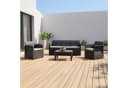 relaxdays Gartenlounge-Set 4-teilig Grau/Schwarz PP-Rattan Bild 3