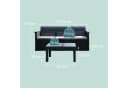 relaxdays Gartenlounge-Set 4-teilig Grau/Schwarz PP-Rattan Bild 4