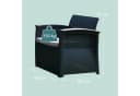 relaxdays Gartenlounge-Set 4-teilig Grau/Schwarz PP-Rattan Bild 5
