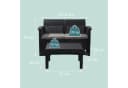 relaxdays Gartenlounge-Set 4-teilig Grau/Schwarz PP-Rattan Bild 4
