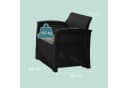 relaxdays Gartenlounge-Set 4-teilig Grau/Schwarz PP-Rattan Bild 5