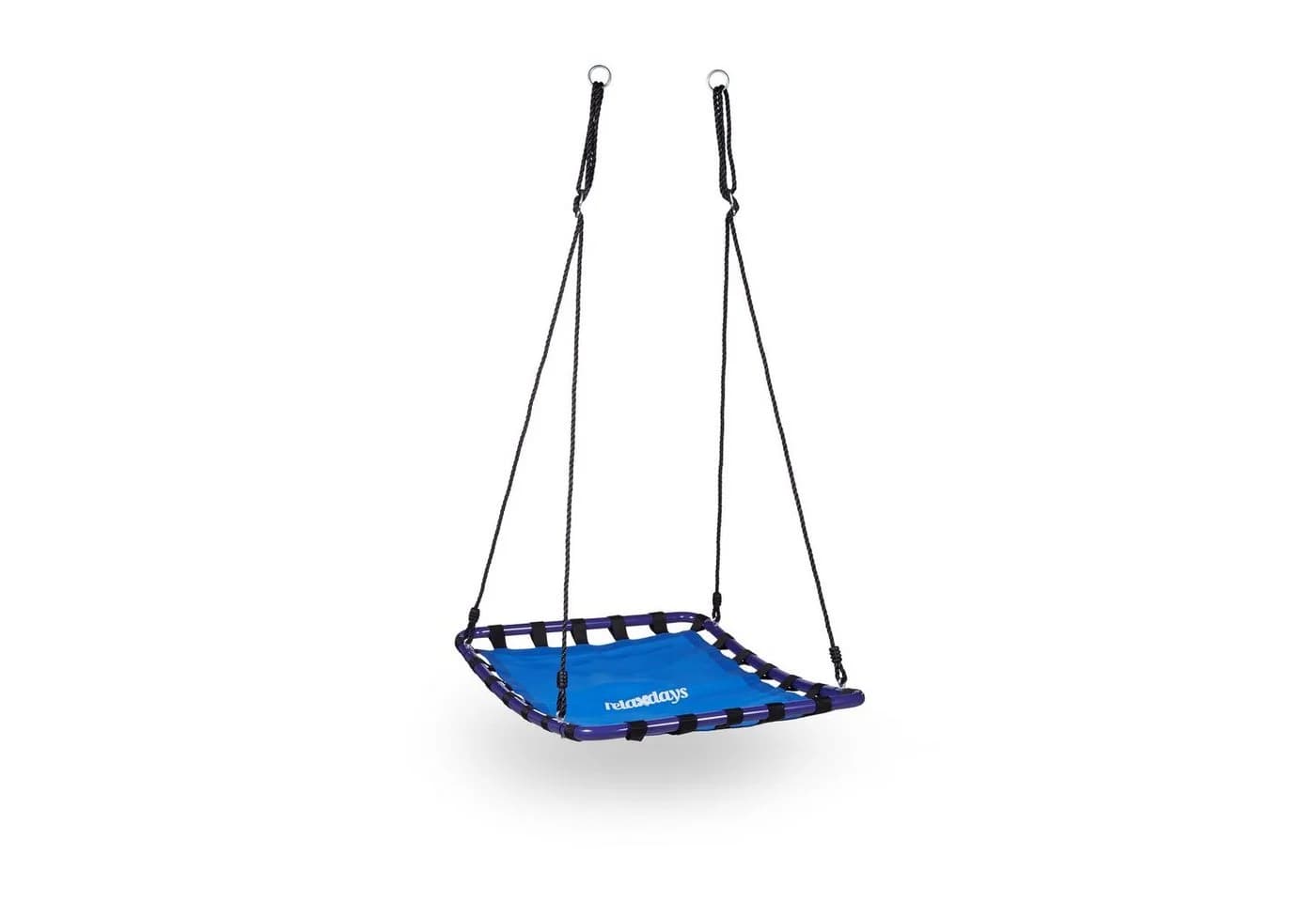 relaxdays Nestschaukel Outdoor viereckig Blau/Schwarz - Bild 2