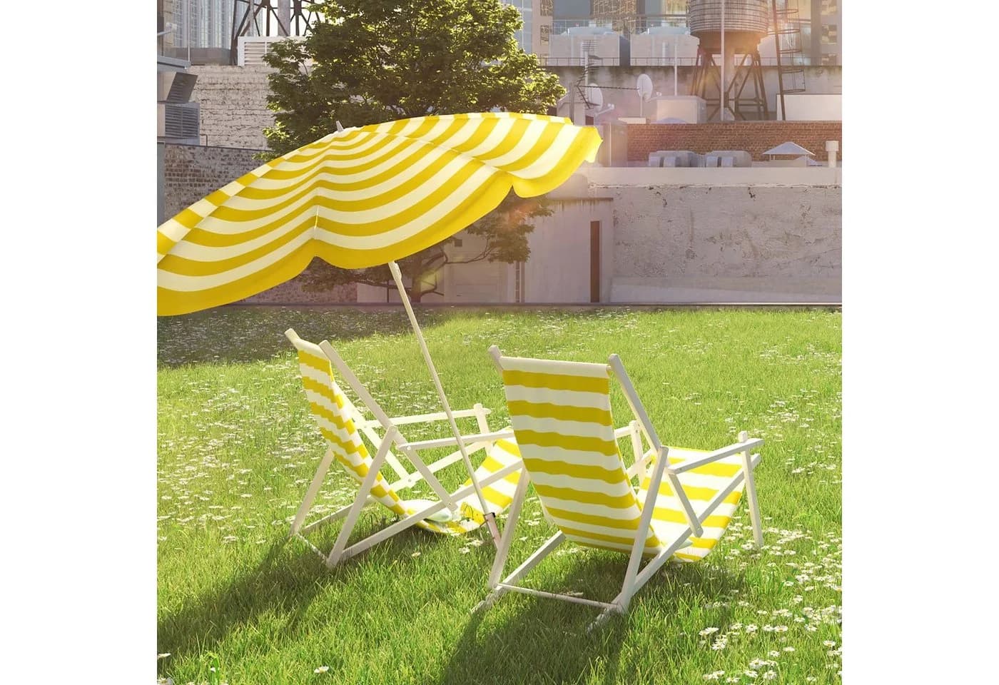 relaxdays Rasendorn für Sonnenschirm aus verzinktem Stahl - Bild 3