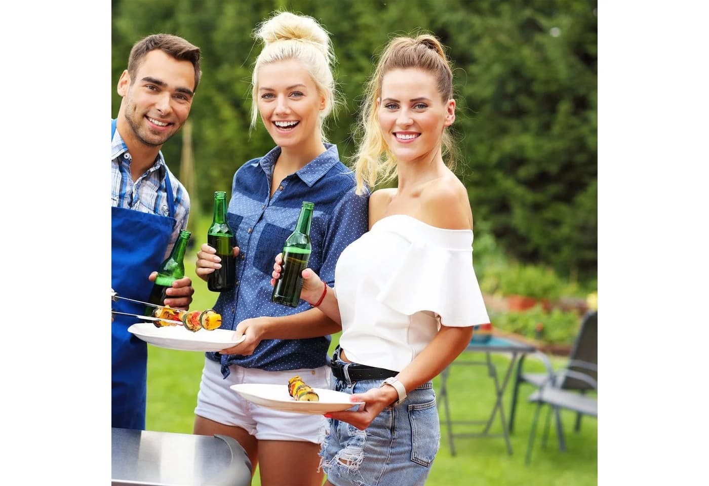 relaxdays Balkontisch Klappbar Grau Strukturiertes Glas - Bild 5