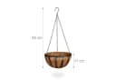 relaxdays Blumenampel 3er Set mit Kokoseinlagen Schwarz Bild 4