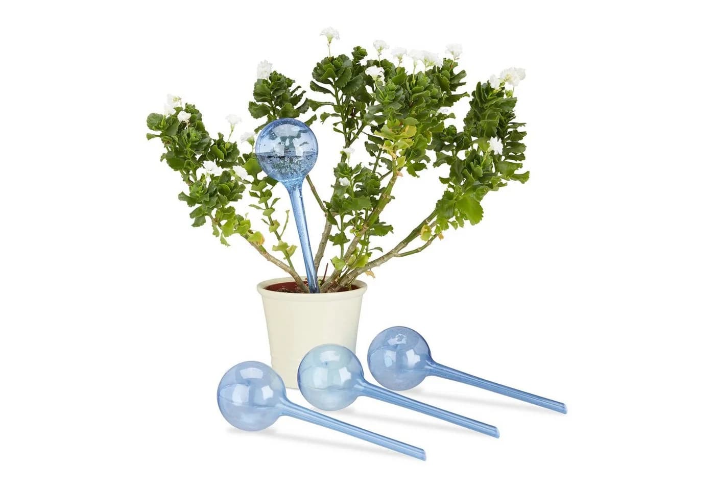 relaxdays 8er Set Bewässerungskugeln Blau PVC Tropfer - Bild 2
