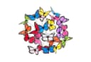 relaxdays Schmetterlings-Set 36-tlg. Bunt PVC Metall Gartenfigur Bild 2