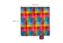 relaxdays Picknickdecke bunt kariert Fleece Outdoor 200x200 cm Bild 4