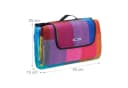 relaxdays Picknickdecke bunt kariert Fleece Outdoor 200x200 cm Bild 5
