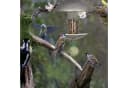 relaxdays Vogelfutterspender mit Stab Silber Transparent Bild 3