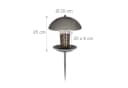 relaxdays Vogelfutterspender mit Stab Silber Transparent Bild 5
