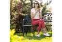 relaxdays Gartenbank Metall Ornamente Schwarz Bild 1