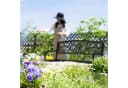 relaxdays Gartenbank Metall Ornamente Schwarz Bild 3