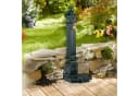 relaxdays Standbrunnen Antik Säule Dunkelgrün/Gold Bild 5