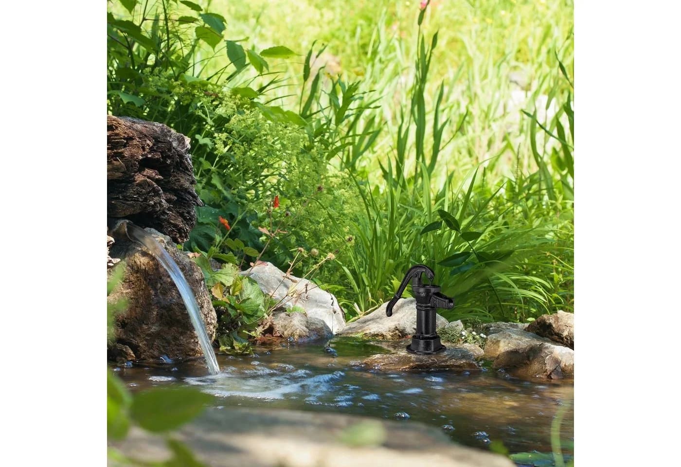 RELAXDAYS Deko Pumpe Gusseisen Schwarz Gartenfigur - Bild 5