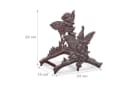 relaxdays Schlauchhalterung Wandhalter mit Feendesign Dunkelbraun Bild 4