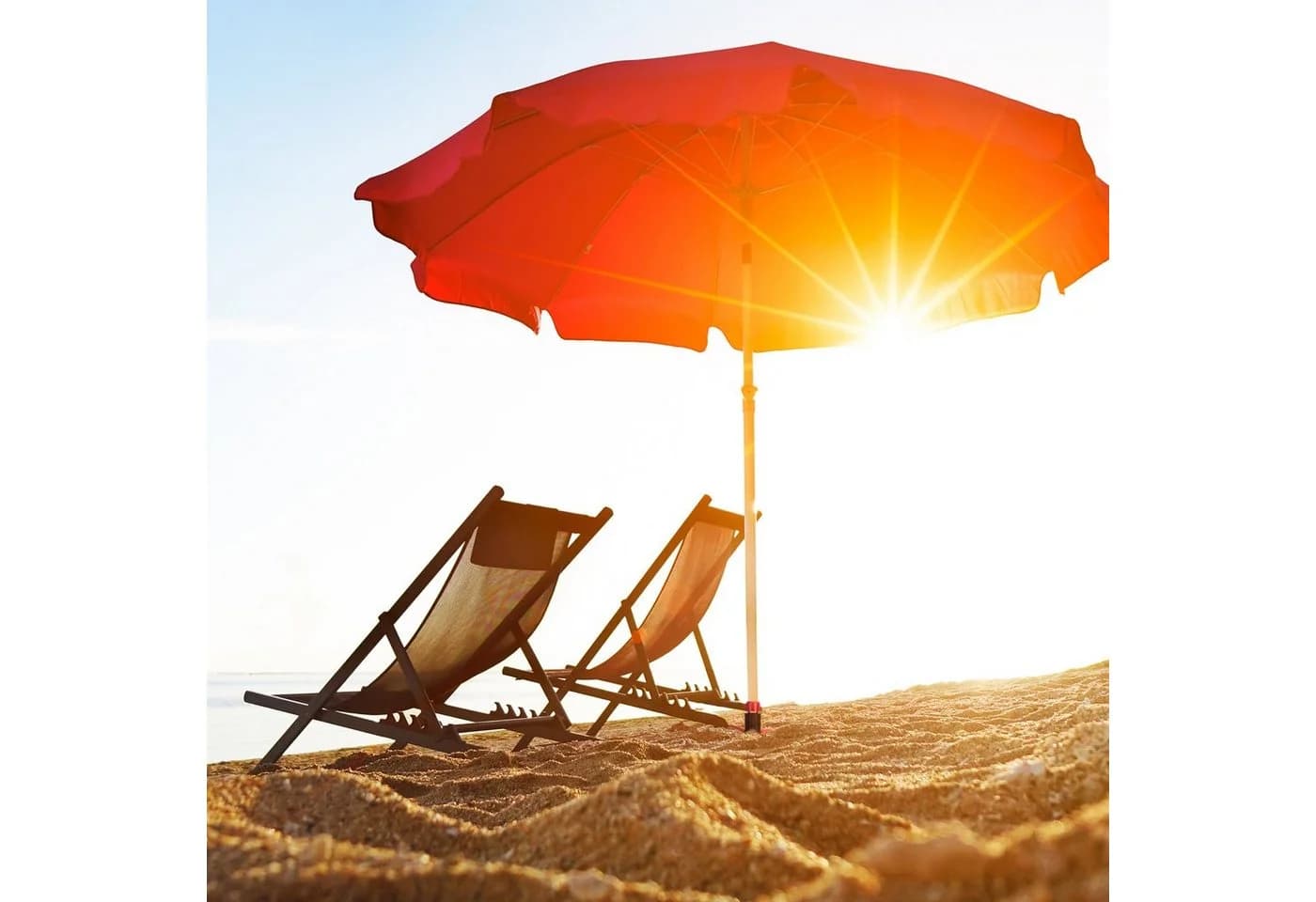 relaxdays Sonnenschirmhalter Bodenhülse Schwarz/Rot Kunststoff - Bild 5