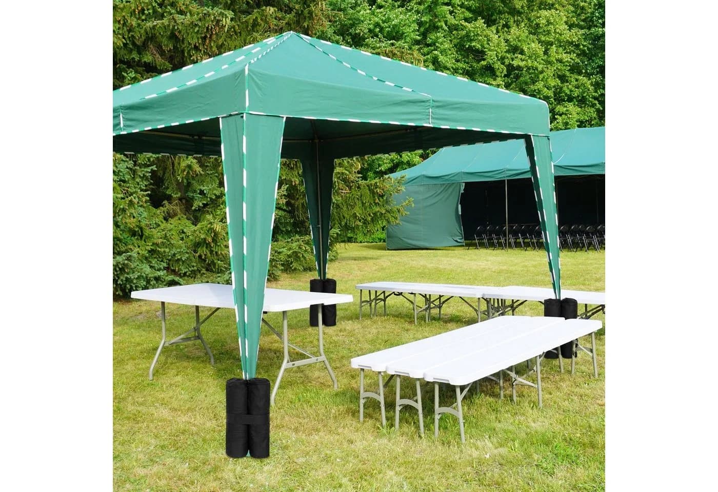 relaxdays Beschwerungsgewicht Pavillon Gewichte 4er Set Schwarz