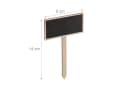 relaxdays Gartenstecker Pflanzenstecker Tafel 24er Set Holz Natur Bild 4