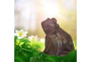 relaxdays Gartenfigur Frosch antik Braun Gusseisen Bild 1