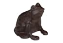 relaxdays Gartenfigur Frosch antik Braun Gusseisen Bild 2