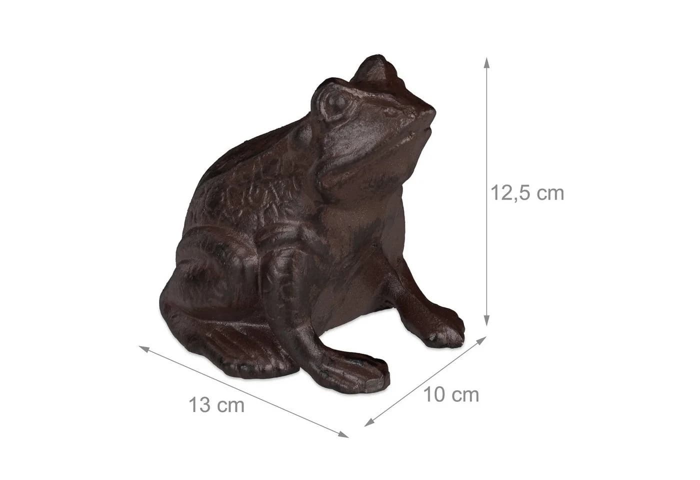 relaxdays Gartenfigur Frosch antik Braun Gusseisen - Bild 4