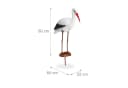 relaxdays Gartenfigur Storch Weiß Rot Schwarz Kunststoff Bild 4