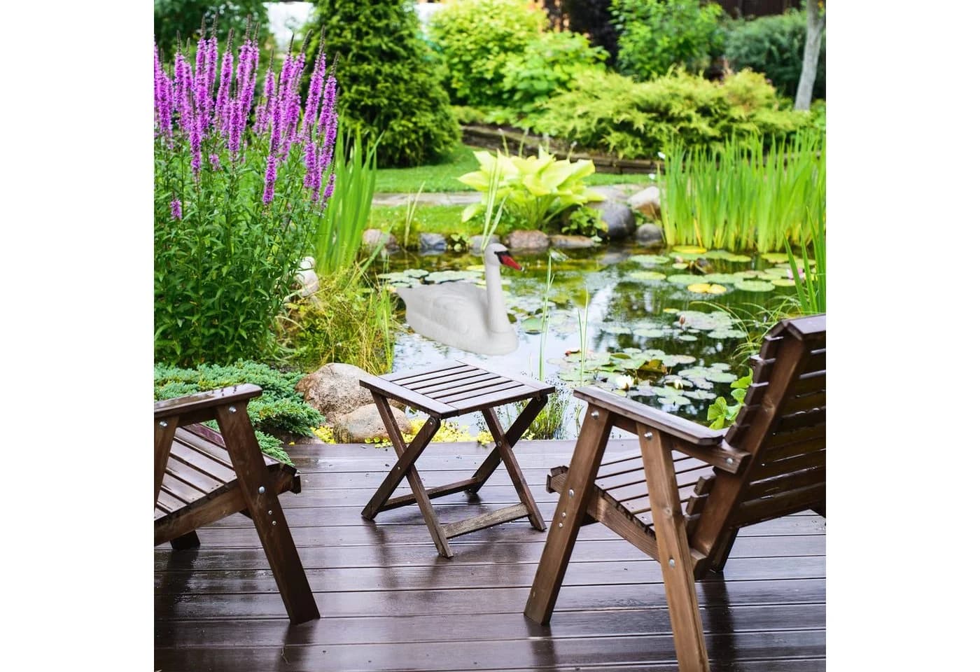 relaxdays Gartendeko Schwan XXL weiß - Bild 5
