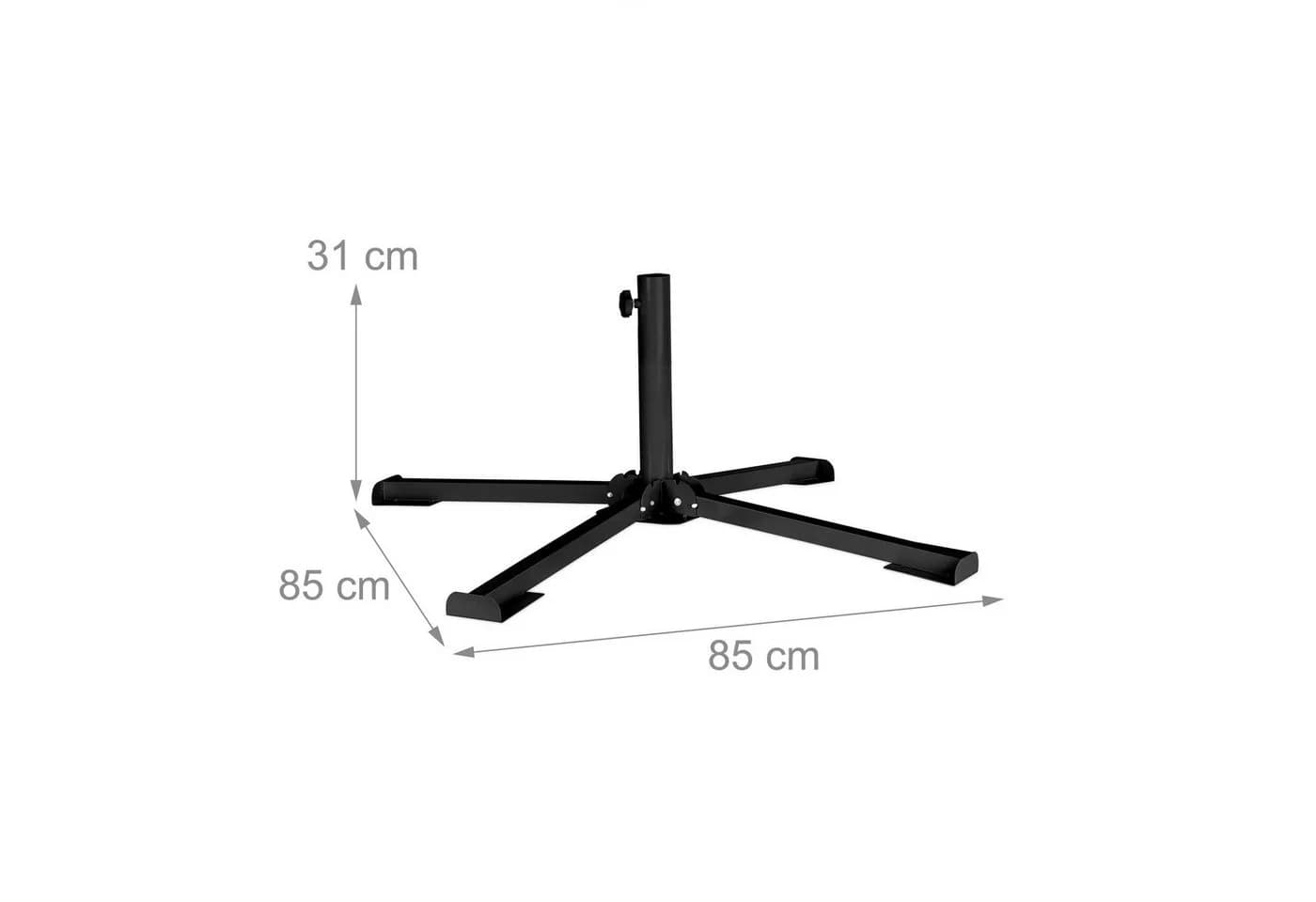 relaxdays Schirmhalter Schwarz Klappbar mit Steinplatten - Bild 4
