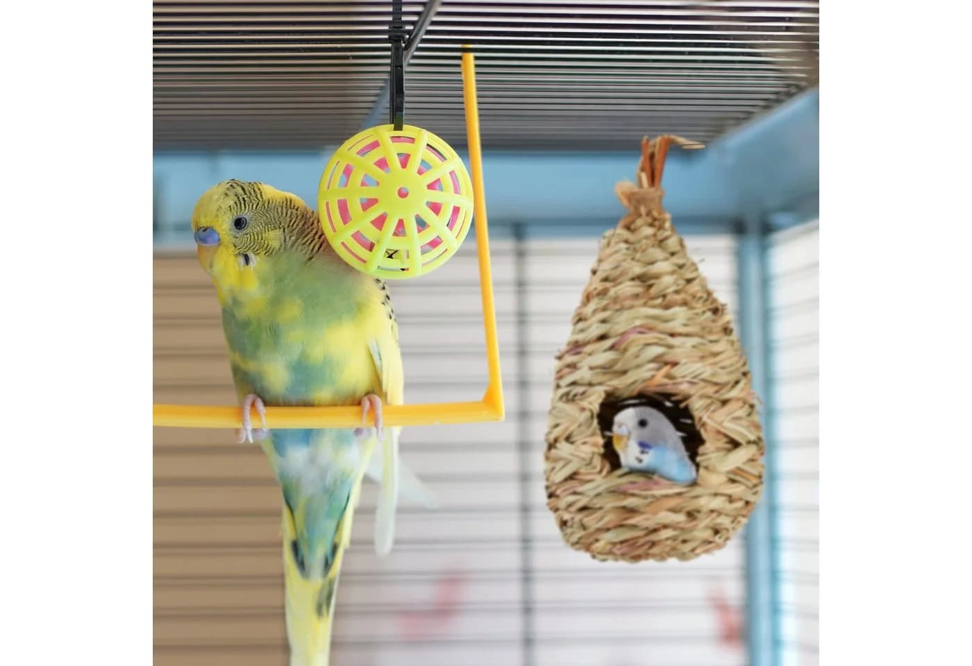 RELAXDAYS Vogelnest aus Stroh zum Aufhängen - Bild 3