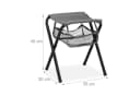relaxdays Campinghocker faltbar mit Tasche Grau/Schwarz Bild 4