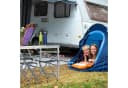 relaxdays Bierzeltgarnitur Campingtisch Set mit 4 Hockern Silber Grau Bild 3
