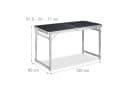 relaxdays Bierzeltgarnitur Campingtisch Set mit 4 Hockern Silber Grau Bild 4