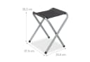relaxdays Bierzeltgarnitur Campingtisch Set mit 4 Hockern Silber Grau Bild 5