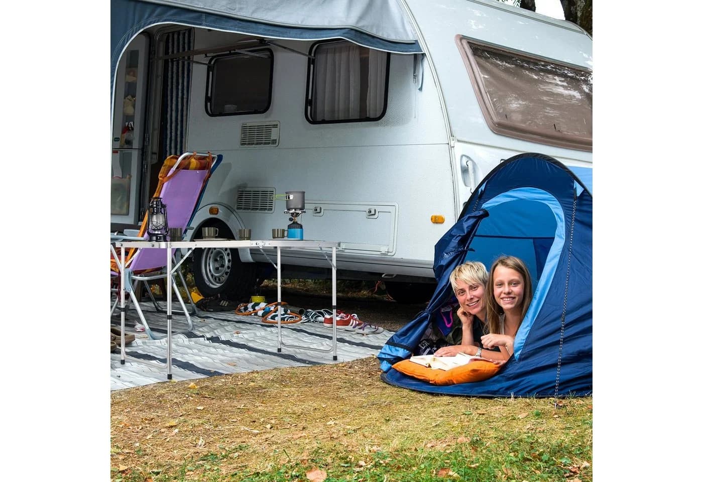 relaxdays Campingtisch klappbar Silber Grau - Bild 3