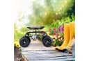 relaxdays Gartenhocker auf Rädern Höhenverstellbar Bild 5