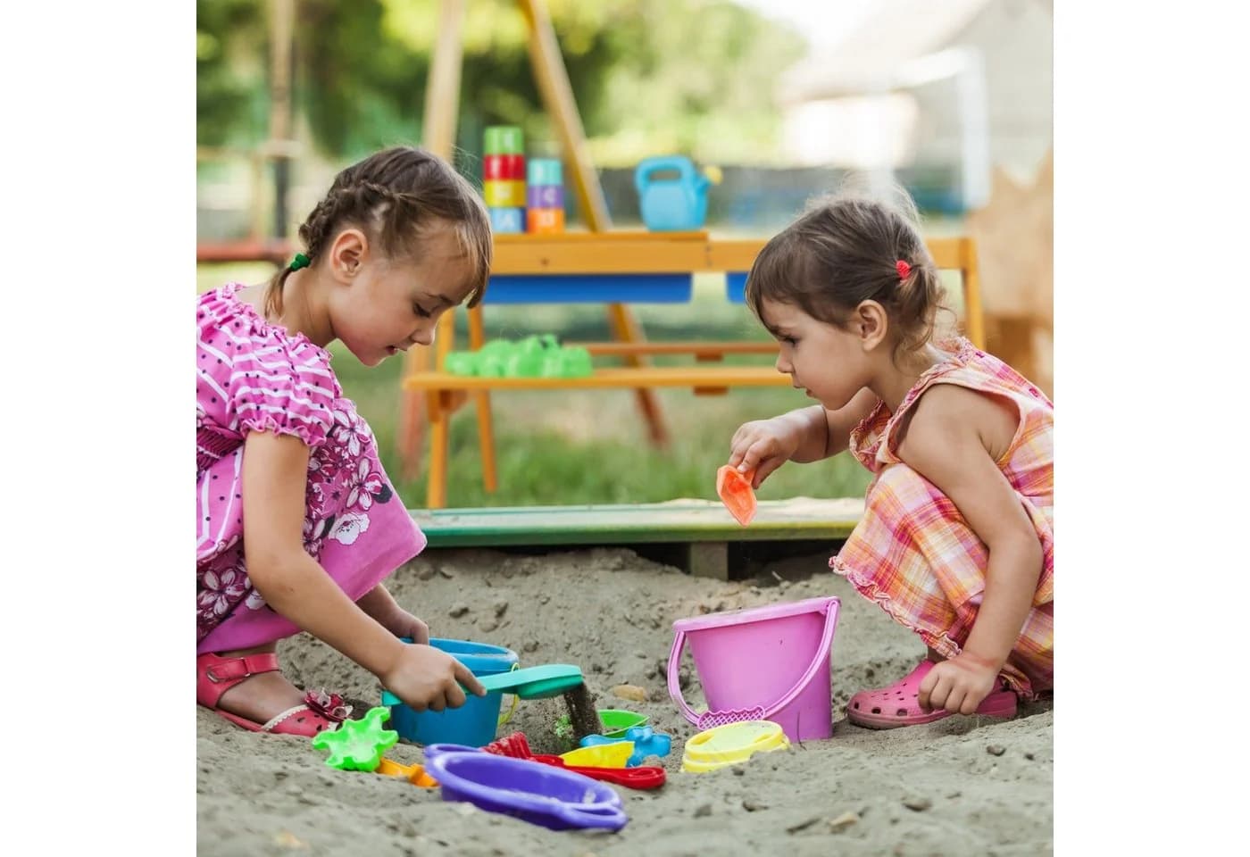relaxdays Kindersitzgruppe Holz mit Wannen - Bild 3