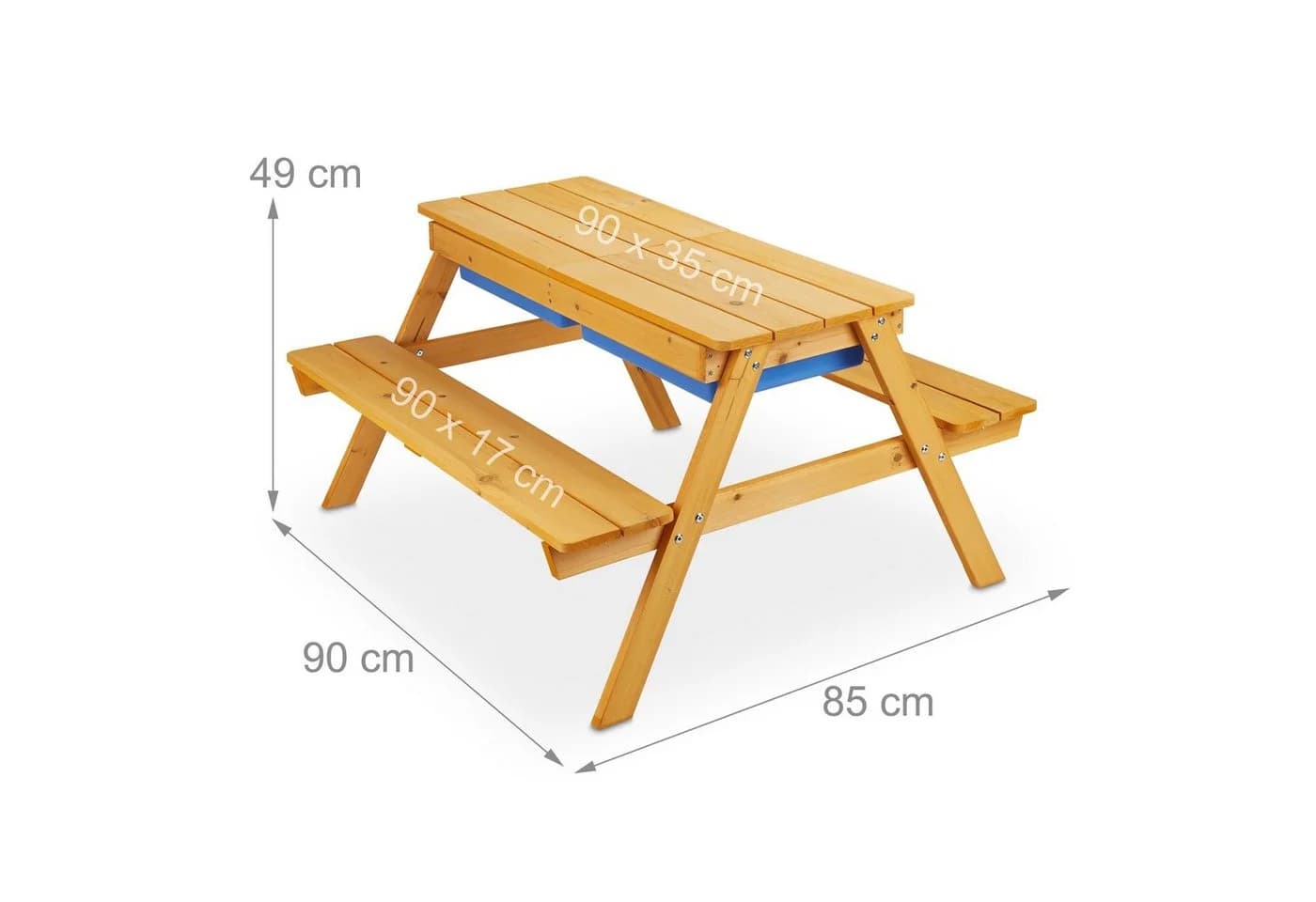 relaxdays Kindersitzgruppe Holz mit Wannen - Bild 4
