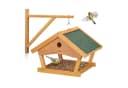 relaxdays Vogelhaus aus Holz mit grünem Dach Bild 2