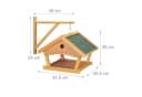 relaxdays Vogelhaus aus Holz mit grünem Dach Bild 4