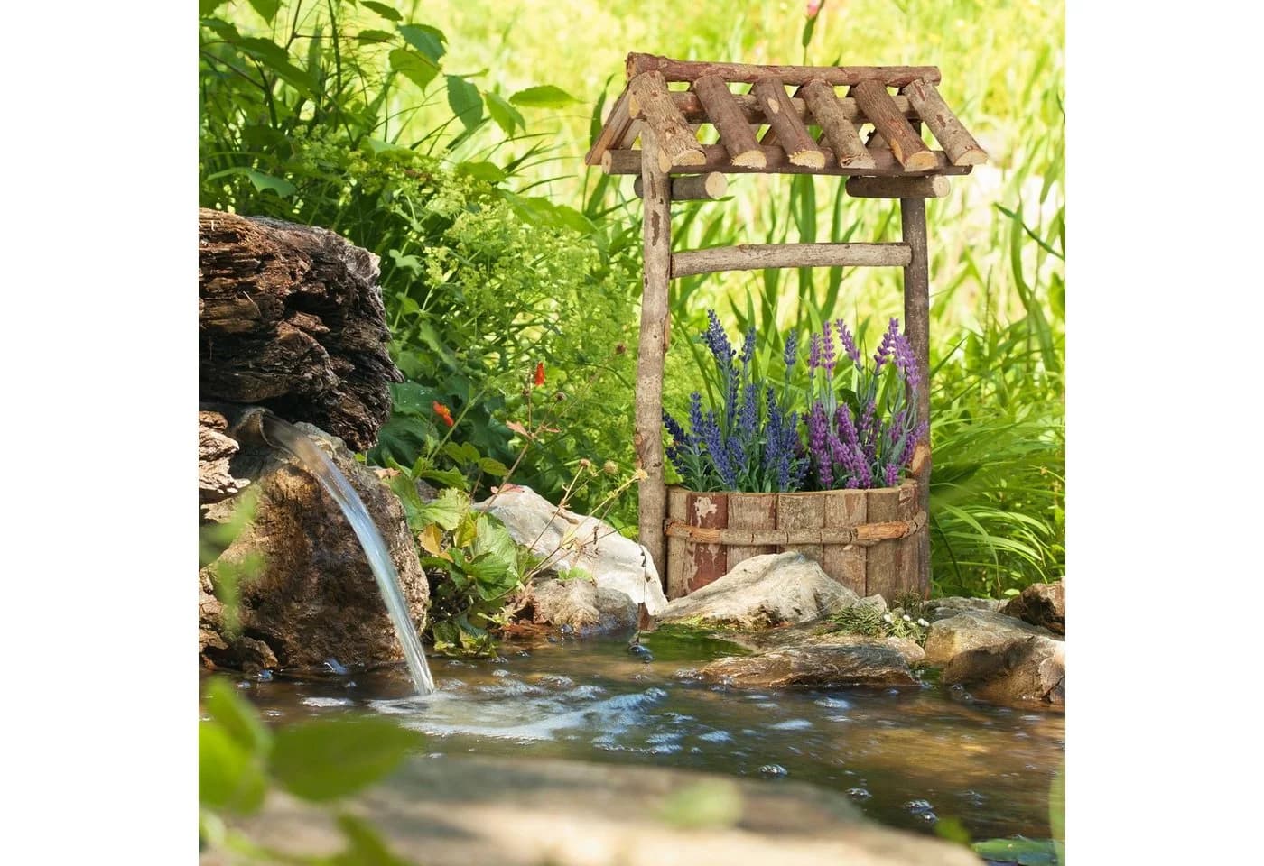 RELAXDAYS Gartenbrunnen Holzbrunnen Natur Rustikal - Bild 3