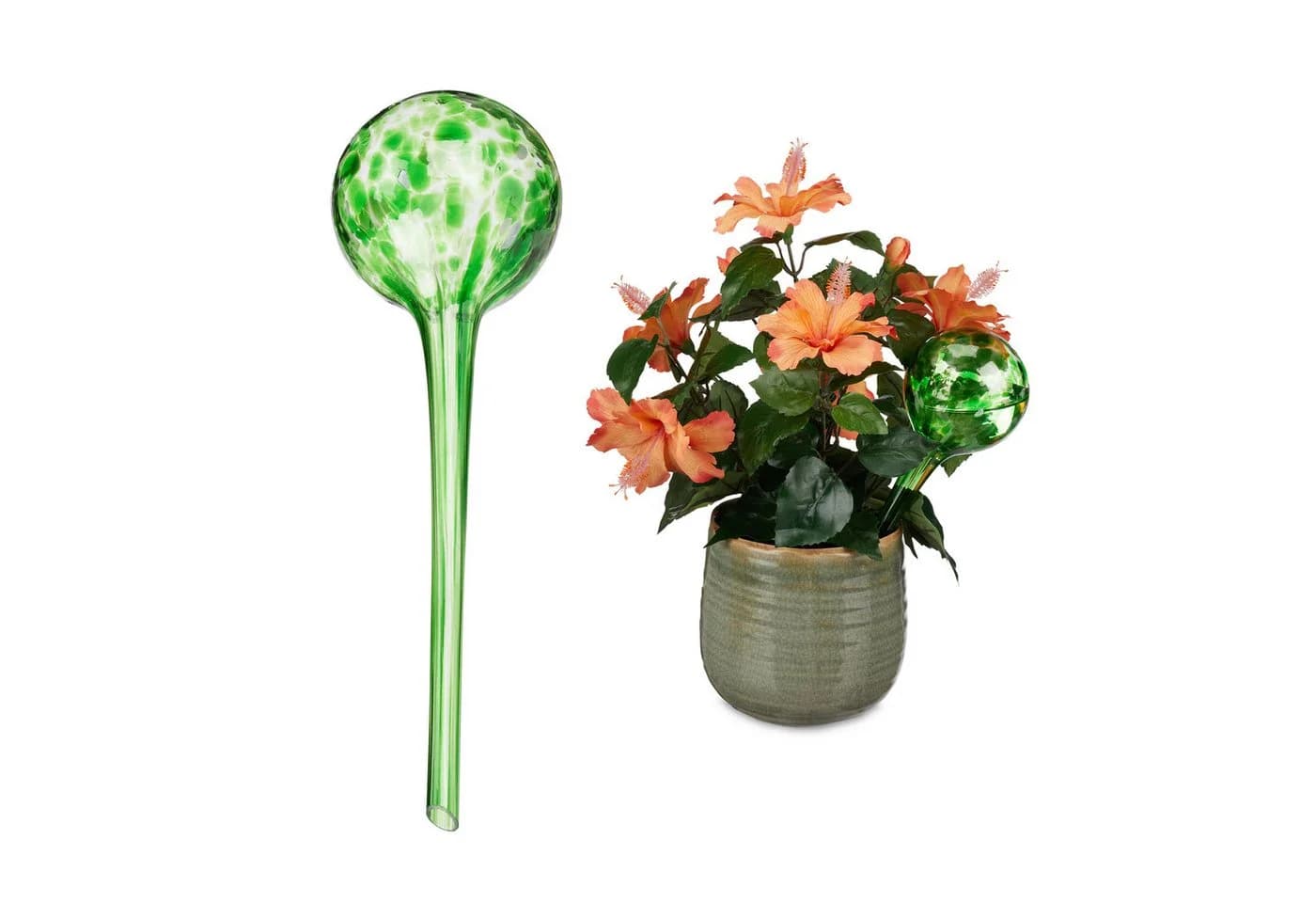 relaxdays Bewässerungskugel 4er Set Glas Grün - Bild 2