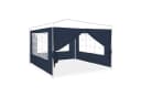 relaxdays Pavillon Seitenwand 4er Set Blau mit Fenster und Reißverschluss Bild 2