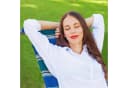 relaxdays Gartenliege Klappbar mit Nackenkissen 8-stufig verstellbar Bild 3